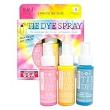 S.E.I. Perfectly Pale Tie Dye Kit 3 Pack: Pre-Mixed Spray Tie Dye Kit, Easy-to-Use, Non-Toxic Fabric Dye in Pink, Mellow Yellow, and Purist Blue