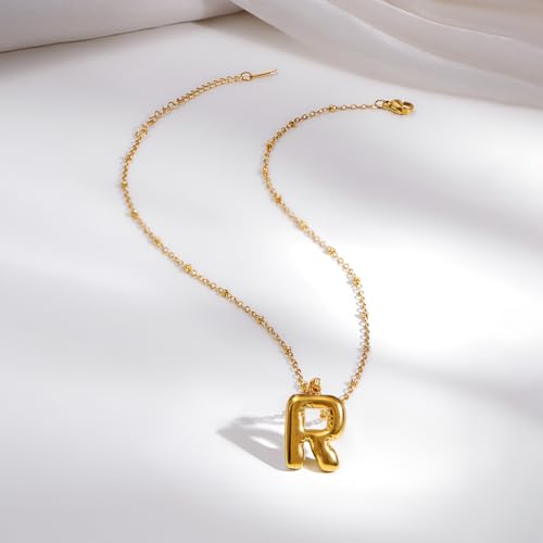 Image of Rubans Demi Fine Stainless Steel Alphabet Pendant CZ Gift for Women & Girls