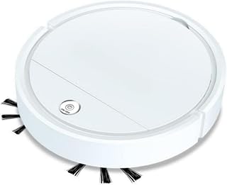 Automatic Robotic vacuum cleaner - rechargeable household Robotic vacuum cleaner intelligent sweeping robot easy to operate Robotic vacuum cleaner Floor cleaning, ideal for pet hair hard floor-- white