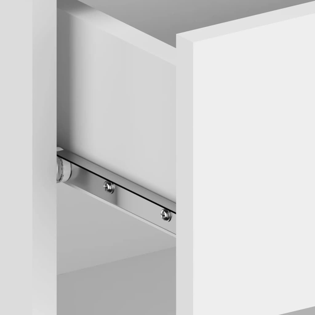 vidaXL Wand Nachttisch Hängend Nachtschrank Nachtkonsole Nachtkommode Schlafzimmer Schrank Kommode Hängeschrank Wandschrank Weiß Holzwerkstoff