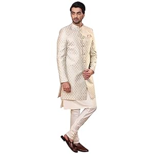 Kisah Blau Sherwani Set Seide 40