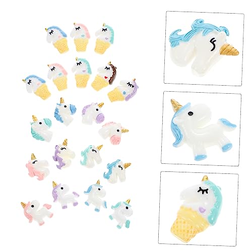 Figuras de unicornio para joyería artesanal y complementos de resina DIY 7