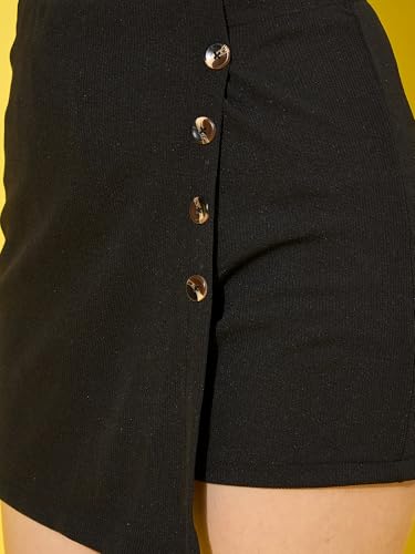 Image of Buynewtrend Cotton Blend Mini Women Versatile Skorts for Casual Wear | Girls Shorts | Above Knee Skirts