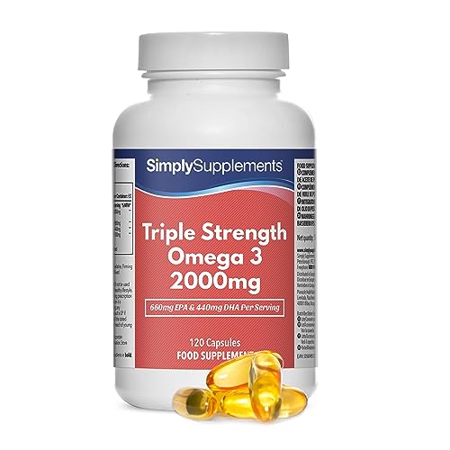 Omega 3 Fish Oil 2000mg | 120 Fast Release Capsules = 4 Months' Supply | 660mg EPA & 440mg DHA Per Serving | Manufactured in The UK