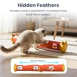 PAWSPIK Electric Feather Teaser Tube Cat Toy, Interactive Automatic Cat Toy for Indoor Cats, Smart Random Feather Play, Long Battery Life, Pet-Safe Materials (Large) - Image 4
