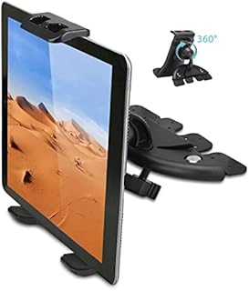 Car Phone Holder for CD Slot 4-12 In, Universal 360° Rotating CD Slot Tablet Mount Car Stand Compatible with Galaxy Tab S9 10 20 Series Pro, iPhone 12 12 mini 12 Pro Max 11 Series XR X 8, iPad