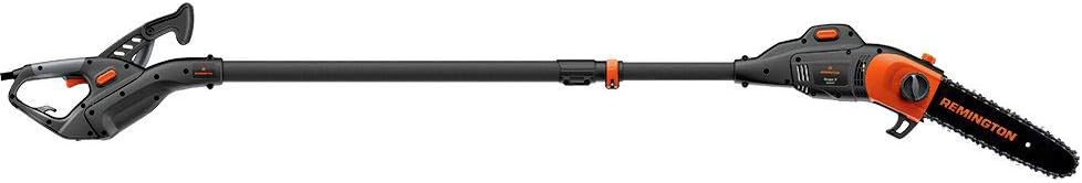 Remington RM1035P Ranger II 8-Amp Electric 2-in-1 Pole Saw & Chainsaw with with Telescoping Shaft and 10-Inch Bar for Tree Trimming and Pruning, Orange