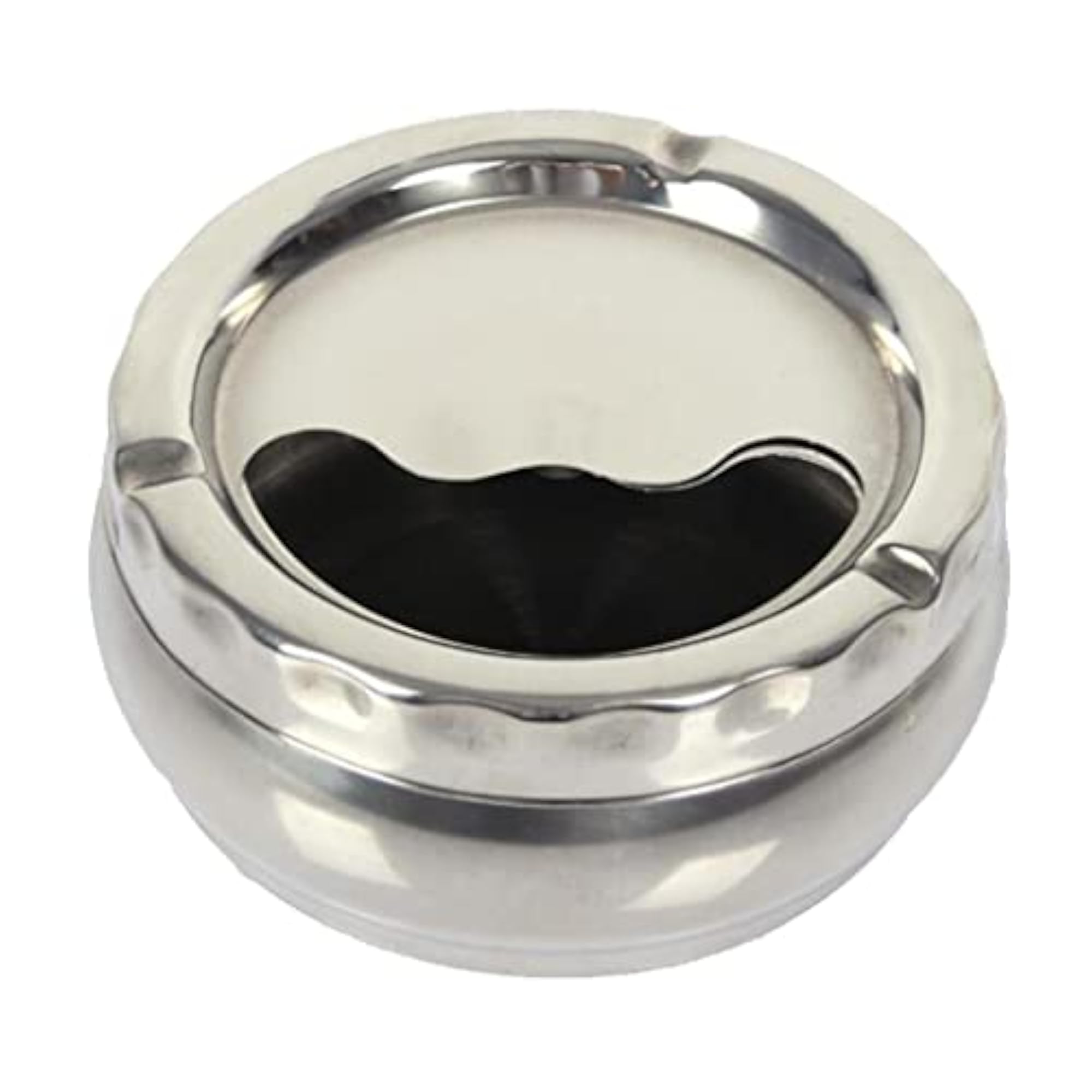 Stainless Steel Ashtray Holder with Rotatable Lid