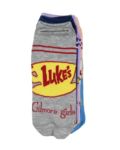 Gilmore Girls Socks 5 Pk Stars Hollow Luke's Diner Rory Lorelai Gilmore TV Series Low-Cut Womens Socks Shoe Size 4-103