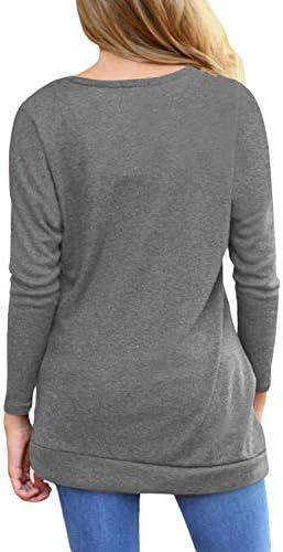 SHIBEVER Women's Tops Long Sleeve Casual T Shirts Tunic with Side Buttons 2 SHIBEVER Women's Tops Long Sleeve Casual T Shirts Tunic with Side Buttons