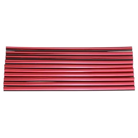 YONGYAO 10PCS Car Air Conditioner Outlet Vent Grille Decoration U Shape Molding Trim-Strip-Red Cover
