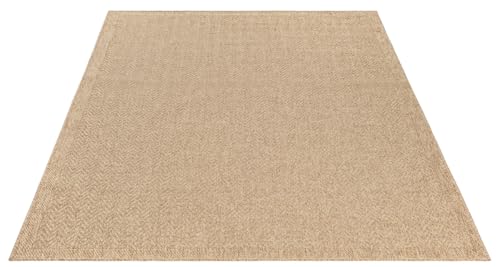 the carpet Kansas Outdoor Teppich – Wetterfester Indoor & Outdoor Teppich im Jute-Look für Balkon, Terrasse, Garten… – Ansicht 3