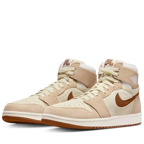 NIKE Air Jordan 1 Zoom CMFT 2 Men's Shoes (DV1307-120, SAIL/Legend Medium Brown) Size 9.5