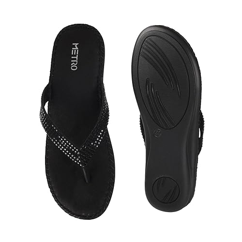 Image of Metro Women's Gold Embellished Casual Comfort Fashion Slippers
