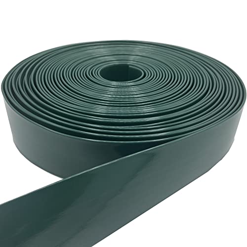 Correas de vinilo de 50 pies de largo para reparación de sillas de patio, correas de repuesto de muebles de patio de 2 pulgadas de ancho (verde oscuro)