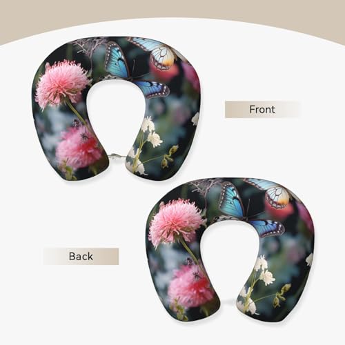 Almohada de viaje con espuma viscoelástica talla única negra miniatura 2