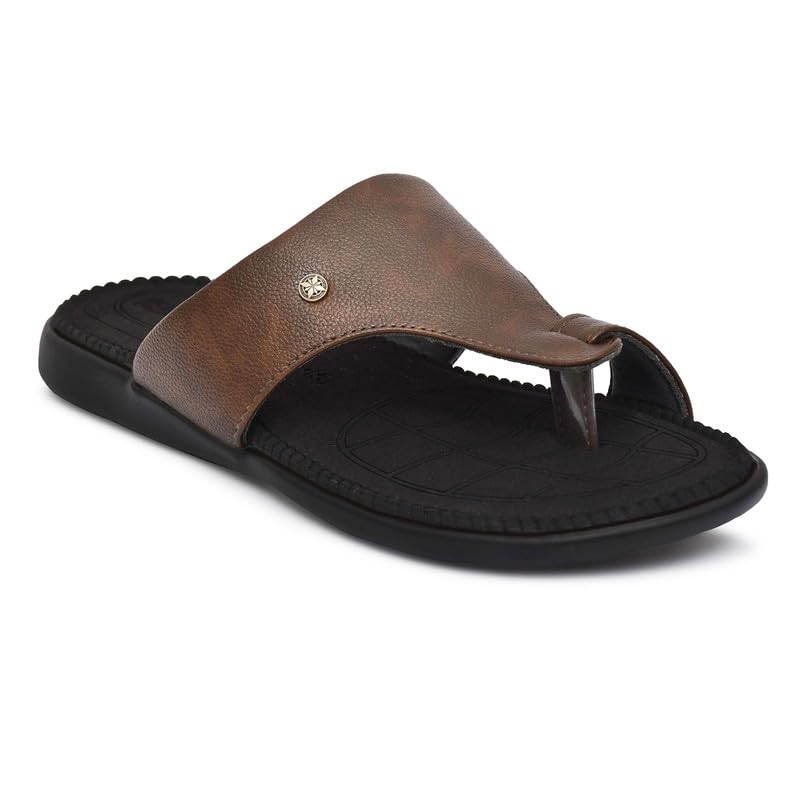 HEALTH FIT Ortho Care Super Extra Soft Anti-Skid Doubleu Flip-Flops Orthopedic Chappal/Slipper Breathable Soft Sole Ultra-Lightweight Slipper for Mens 7016 BROWN UK-8 (B0D1NB32BX) Amazon Price History, Amazon Price Tracker