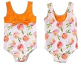Styles I Love Baby Toddler Girl Peach Bathing Suit Beach Swimwear 1-PC Orange Fruit Swimsuit with...