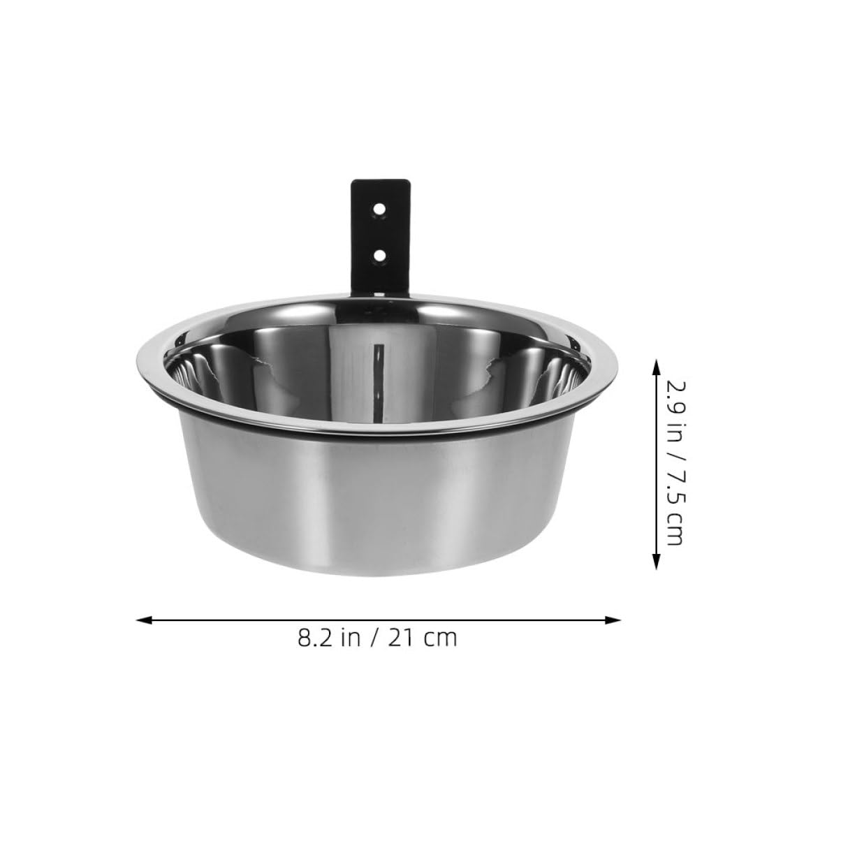 Generic 2 Sets Hanging Elevated Dog Bowls Wall Mounted Pet Feeders with Durable Stainless Steel Dishes Space Saving Cats and Animals of Feeding Stations