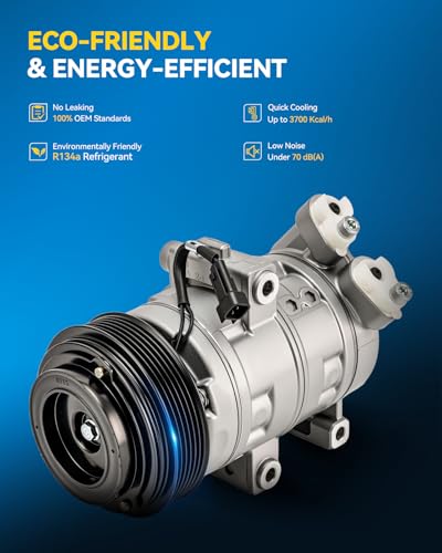 Image of PHILTOP 9L8Z19703A Air Conditioner AC Compressor with Clutch for Ford Escape 2008-2012 3.0L, Mercury Mariner 2007-2011 3.0L, Mazda Tribute 2008-2011 3L