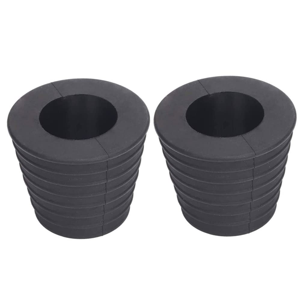 Muzrunq Parasol Base Insert Patio Table Umbrella Hole Ring Patio Table Umbrella Cone Wedge Table Parasol Hole Ring Plug Base Stand for Garden Shop Black 2PCS.