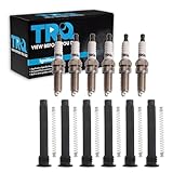 TRQ Ignition Coil & Spark Plug Kit 12 Piece Compatible with 2011-2017 Chrysler 200 Town & Country 2011-2021 300 Charger Caravan Journey Ram ProMaster 2011-2014 Dodge Avenger 2014-2021 Jeep Cherokee