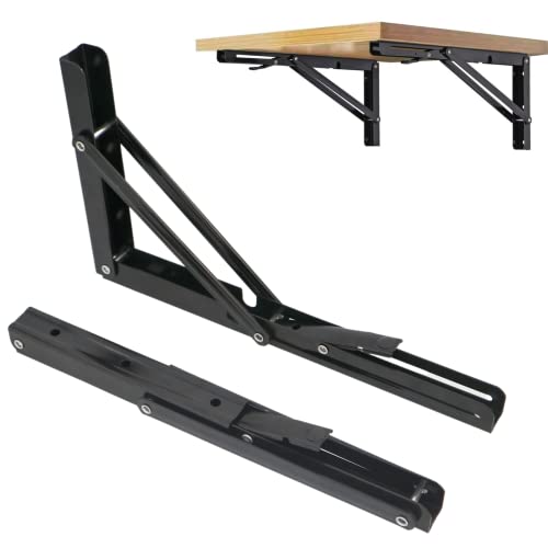 Brackets étagère pliable 12 pouces 410 lb max 2 pcs