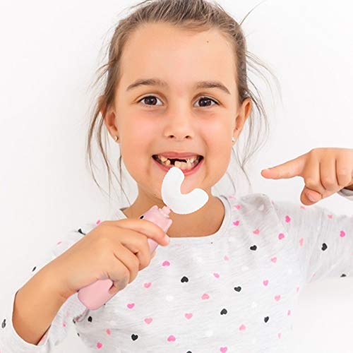 FRCOLOR 1 Set Zahnbürste Kinderzahnbürste Haushalts Mundpflege U Förmige Elektrische Vollautomatische Rosa Abs – Bild 8