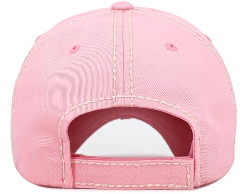 Image of Vacation Beach Camping Womens Baseball Cap Distressed Vintage Unconstructed Embroidered Patch Hat