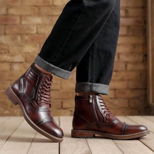 Image of Arkbird Mens Chelsea Boots, Stylish and Comfort Leather Chukka Ankle Boots with Zipper