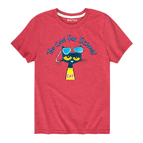 Pete the Cat - Too Cool for School Multi - Youth Short Sleeve Graphic T-Shirt - Size X-Large