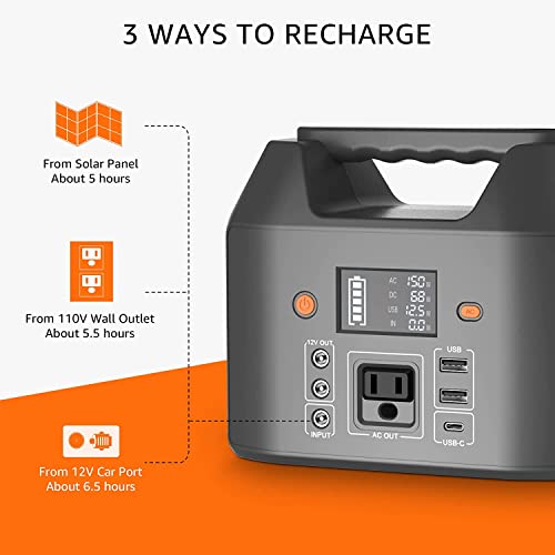 Image of EnginStar Power Bank with AC Outlet 150W 110V Laptop Power Bank, 155Wh / 42000mAh Battery Bank, Lithium Ion Power Supply for Emergency Camping