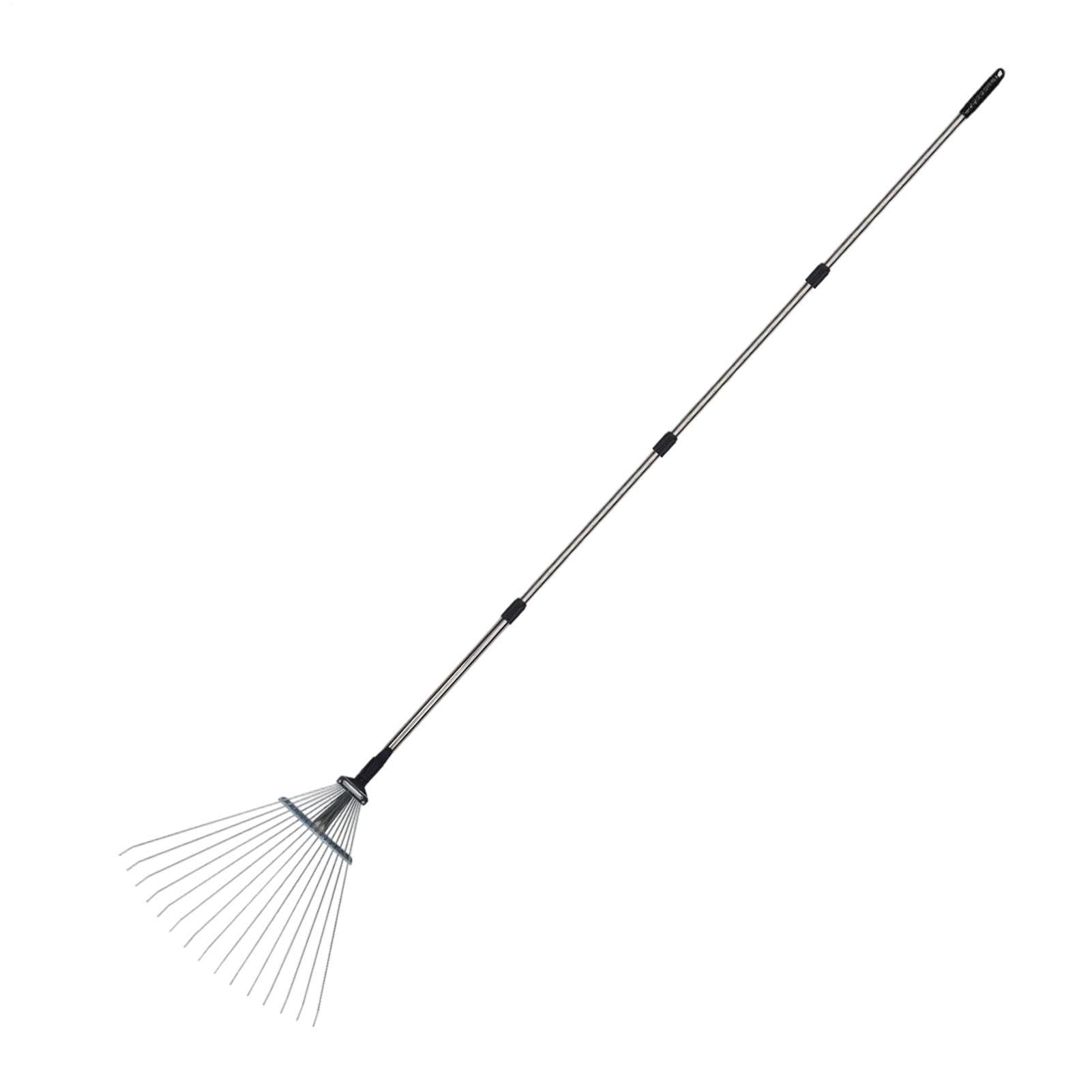 Rastrello Per Prato Attrezzo Diserbante Ergonomico Metallico | Rastrello Telescopico Da Giardino Per Giardino Posteriore Prato Siepe Livellamento Pulizia Diserbo Dissodamento Terreno