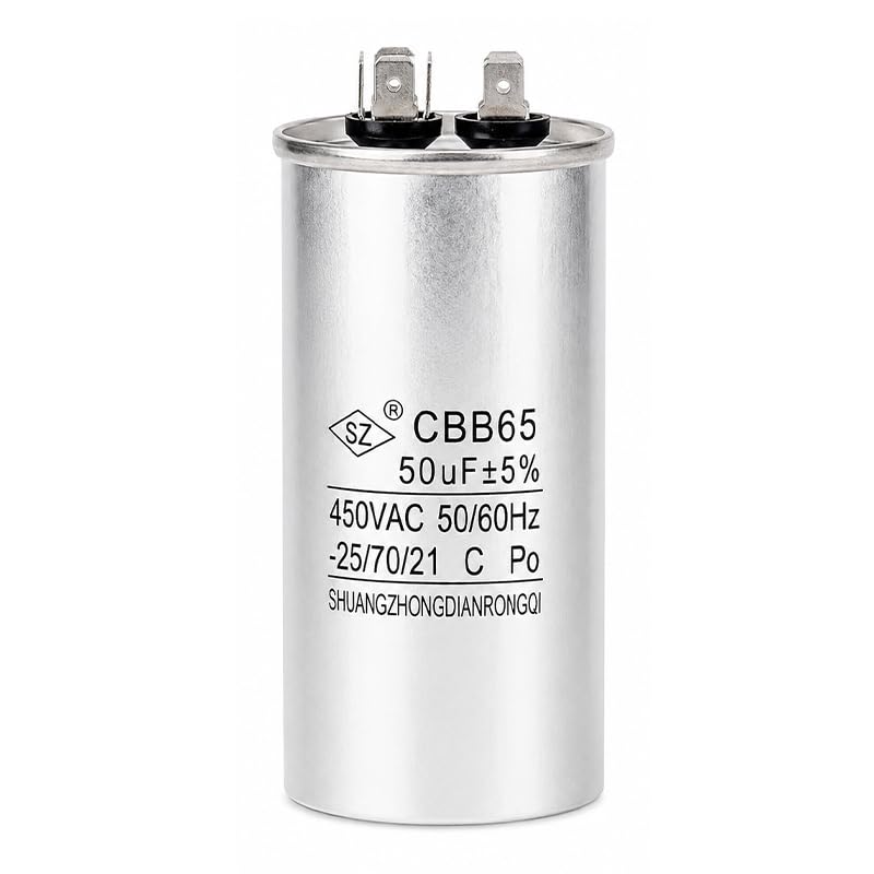 1 Pièce Condensateur de Fonctionnement CBB65, Condensateur Rond 15uF 50uF pour Démarrage de Moteur AC Compresseur HVAC Générateur Condenseur d'Air Pompe à...