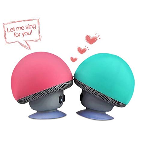 Shot Case - Enceinte Champignon Bluetooth pour IPOD Nano Smartphone Ventouse Haut-Parleur Micro Mini (Couleur Rose)