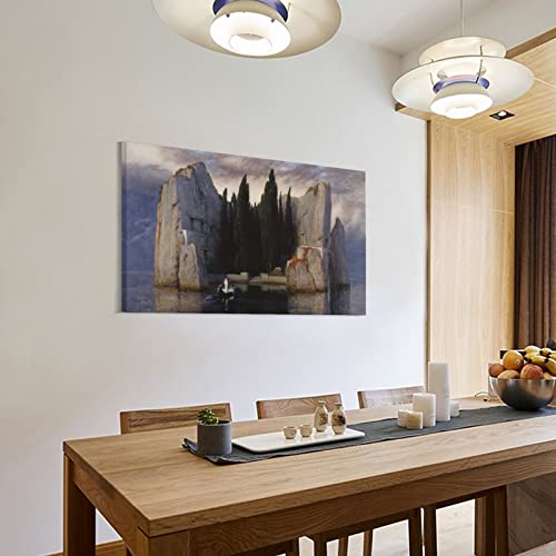 Art Poster Isle Of The Dead Living Room Decoration Lounge Decoration Canvas Wall Art Prints For Wall Decor Room Decor Bedroom Decor Gifts 24X36Inch(60X90Cm) Frame-Style #TOP22