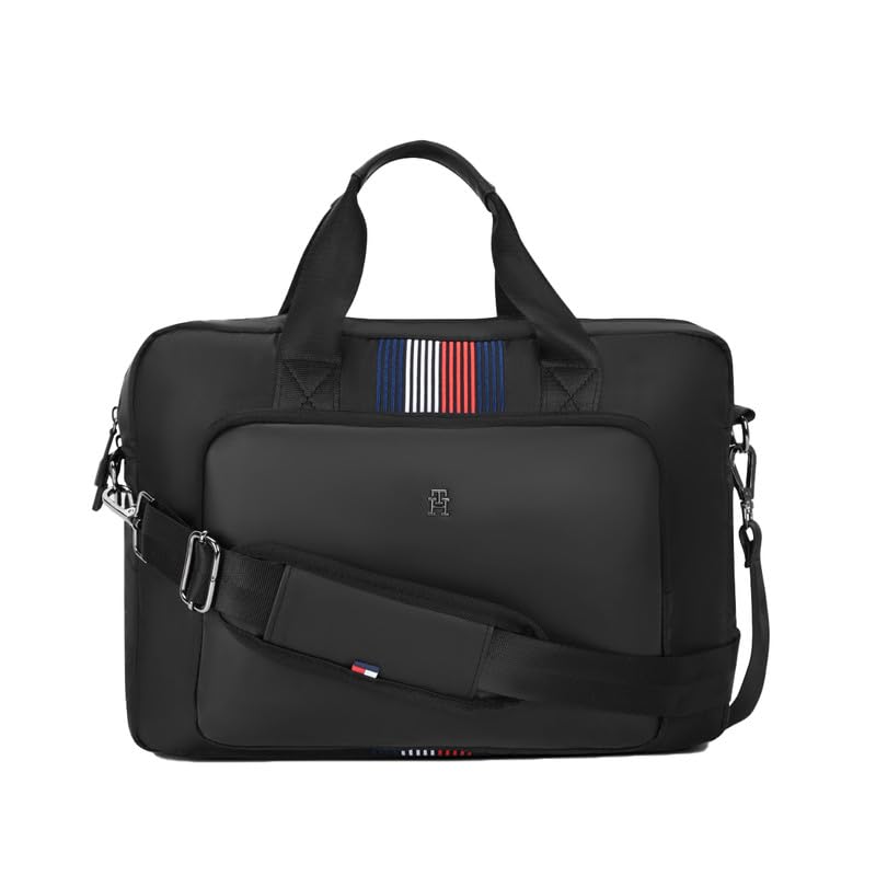Tommy Hilfiger Unisex Business Case LATHAM | Briefcase with Laptop & Tablet Sleeves | Messenger Bag with Trolley Holder | Organized Interior with Accessory Holder-image-31