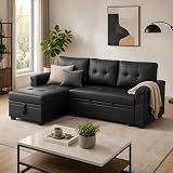 Naomi Home L Shaped Sectional Couch with Storage & Pull...
