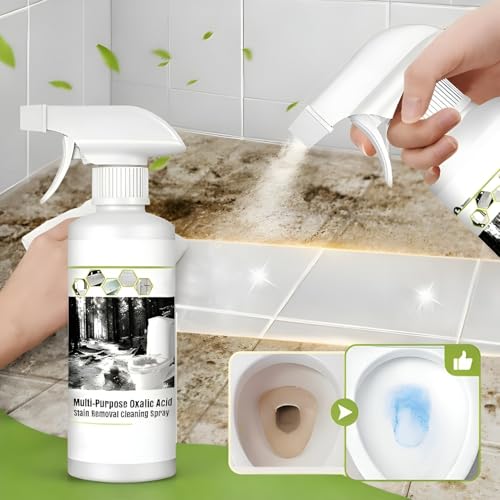 Image of Multi Purpose Oxalic Acid Stain Removal Cleaning Spray Bathroom and Toilet Cleaner for Tough Rust Hard Water and Tile Stains (Pack of 3)
