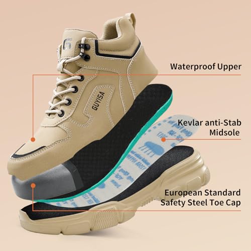 Image of Steel Toe Shoes for Men Lightweight Puncture Resistant Safety Footwear Work Shoes Men Safety Work Shoe Comfortable for Construction Warehouse Jobs