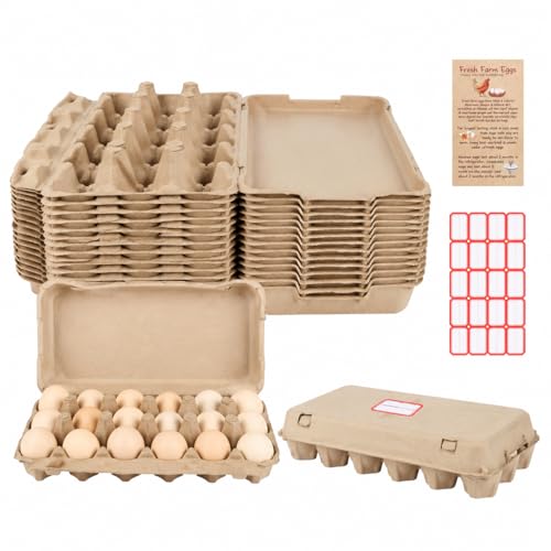 Egg Cartons 18 Count 10 Pack 3x6 Grids Egg Cartons for Fresh Eggs Sturdy Cardboard Eggs Storage Containers for Household Kitchen Farm Market