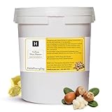 HalalEveryDay Raw Unrefined Grade A Soft and Smooth Yellow African Shea Butter from Ghana - Amazing quality and consistency - comes in a 16 oz Jar - Total weight approximately 14 oz