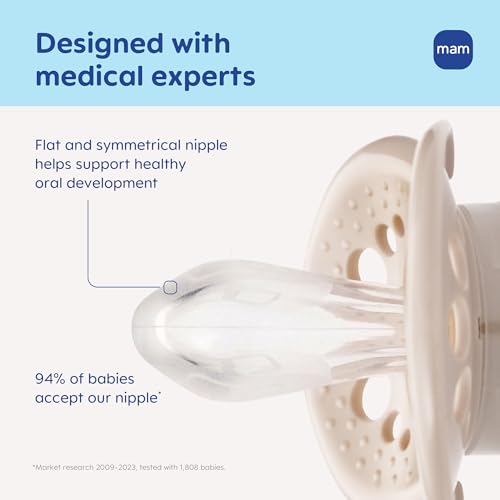 Image of MAM Original Baby Pacifier 16+ Mths, Skin Soft Silicone Nipple, 4 Pack | BPA-Free Skin Soft Silicone Nipple, Developed With Medical Experts, Easy Clean, Made In Europe