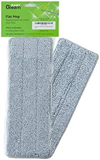 EasyGleam 2 PACK Microfibre Mop Pad Replacement 32 x 12 x 0.7 cm for EasyGleam Flat Mop and Bucket. Suitable for all floor types and machine washable. Super Absorbent and Ecological, Microfiber.