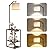 SUNMORY Floor Lamp with Table, End Table with Lamp, Shelves, Charging Station(USB & AC Port), 3-Color Temperature LED Bulb, Side Table Lamps for Living Room, Bedroom, Office, Rustic Brown