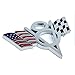 HIGGER 1pcs 3D métal v8 Nous Drapeau Moto Autocollant de Voiture Logo emblème Insigne Voiture Style pour Voiture