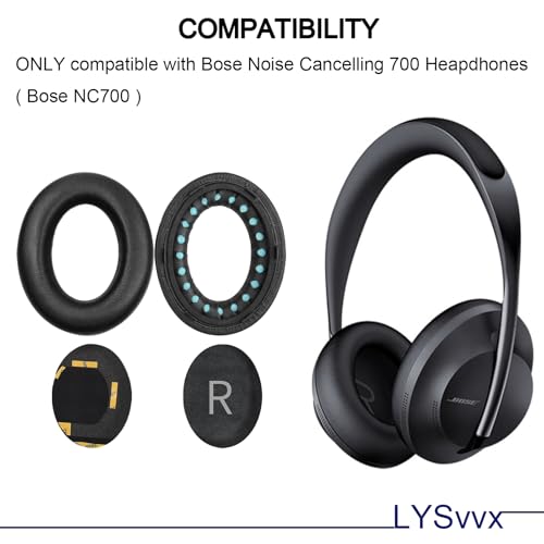 NC700 Ear Pads - Almohadillas de repuesto para auriculares Bose 700 (NC700) (Negro) miniatura 2