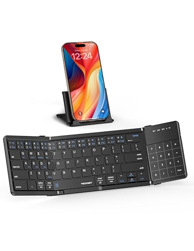 TECKNET Foldable Bluetooth Keyboard with Touchpad & Numpad...