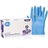 Med PRIDE Synthetic Nitrile-Vinyl Blend Exam Gloves, Medium 100 - Powder Free, Latex Free & Rubber Free - Single Use Non-Sterile Protective Gloves for Medical Use, Cooking, Cleaning & More