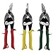 MIDWEST Aviation Snip Set - Left, Right and Straight Cut Regular Tin Cutting Shears with Forged Blade & KUSH